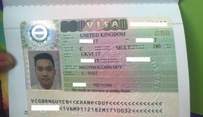 Chúc mừng anh Nguyễn Khánh Duy đã có visa Anh quốc